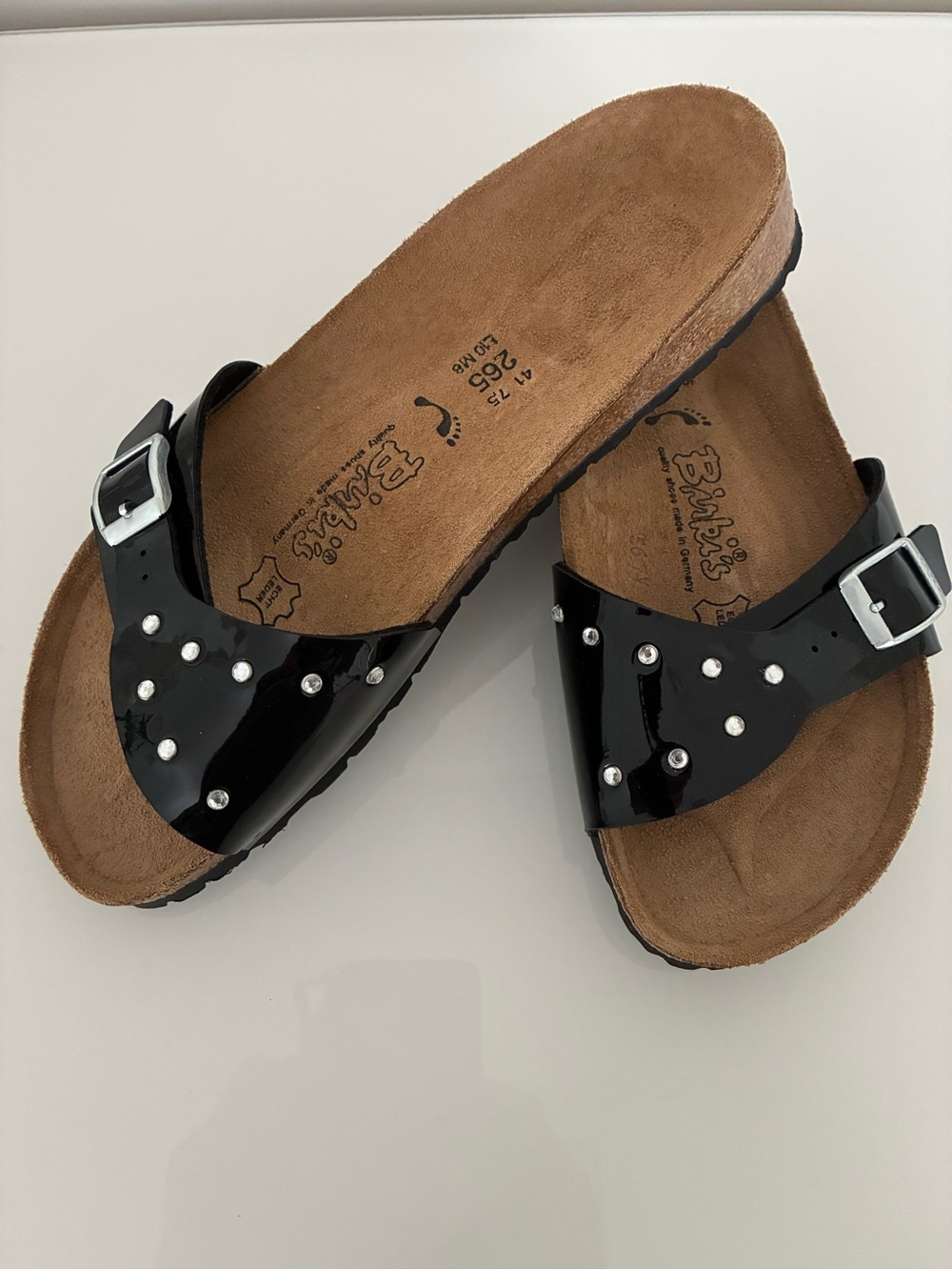 Birki Birkenstock Black Patent Leather Balear Women’s Sandals US Size 10/ EUR 41